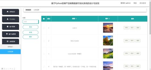 基于python的產(chǎn)品銷售數(shù)據(jù)可視化大屏系統(tǒng)畢業(yè)設(shè)計源碼